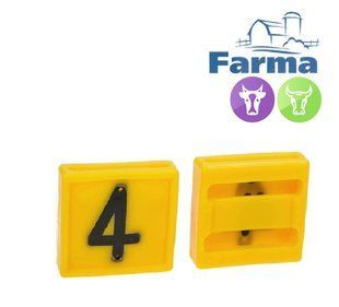 Ідентифікаційний номерний Блок "4" (45*45 мм) на ошийник FARMA цифри для нашийників фото