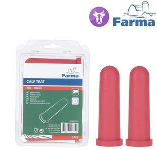 Соска для телят 10см червоного кольору (М'яка) FARMA уход за телятами фото