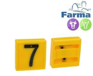 Ідентифікаційний номерний Блок "7" (45*45 мм) на ошийник FARMA цифри для нашийників фото