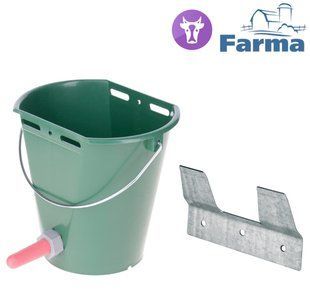 Відро на 8л для випоювання телят, з монтажним кріпленням FARMA випоювання теля фото