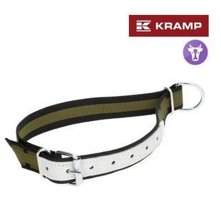 Нашийник для телят 4*100см, з шкіряною вставкою та кільцем прив'язі KRAMP привязь фото