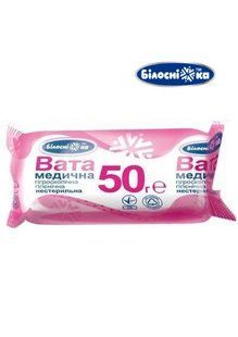 Вата гігієнічна, нестерильна, рулон 50 грам вата фото