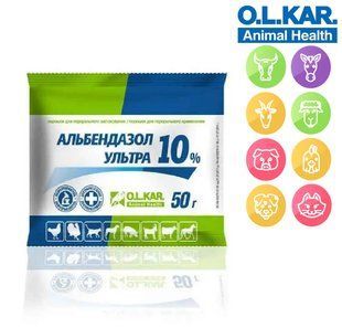 Альбендазол ультра 10% 50г антигельмінтник фото