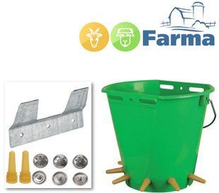 Відро випоювання козенят, ягнят та оленят з монтажним кріпленням FARMA випоювання ягнят, козенят фото
