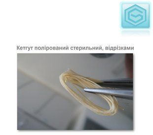 Кетгут полірований стерильний 150см №2, без голки, ЕР-2 (USP 4/0) нитка шовна хірургічна фото