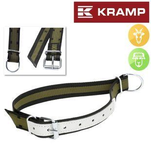 Нашийник 4*90см з шкіряною вставкою і кільцем для прив'язі 1356630056 фото