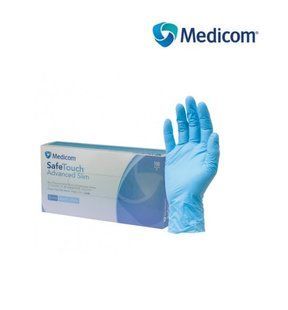 Рукавички нітрилові S. T.&reg; Advanced&trade; Slim Blue, текстура нестерильні, р. М (уп/50пар) MEDICOM перчатки фото